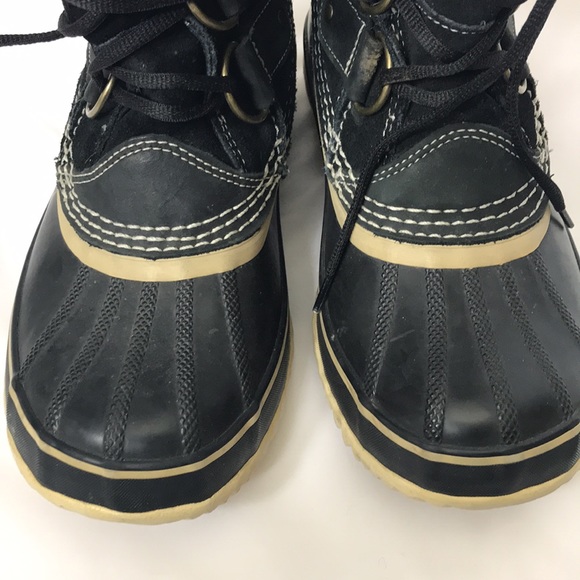 Sorel Joan of Artic Boots Size 8 in Black and Tan - Picture 8 of 10